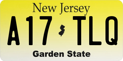 NJ license plate A17TLQ