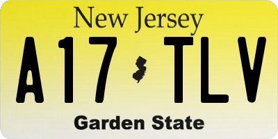 NJ license plate A17TLV