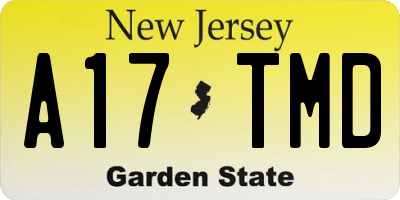 NJ license plate A17TMD