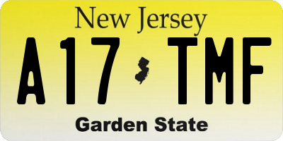 NJ license plate A17TMF