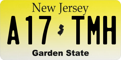 NJ license plate A17TMH