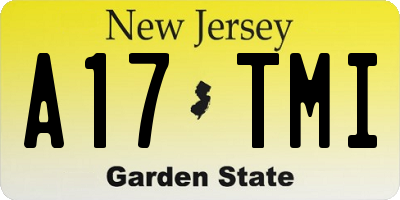 NJ license plate A17TMI