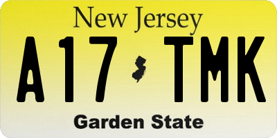 NJ license plate A17TMK