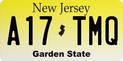NJ license plate A17TMQ