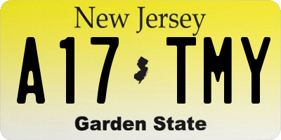 NJ license plate A17TMY