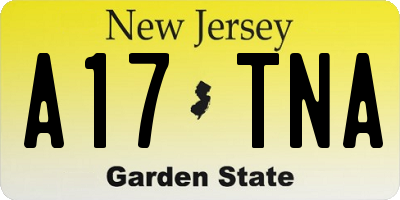 NJ license plate A17TNA