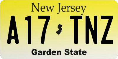 NJ license plate A17TNZ