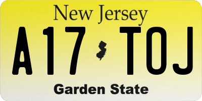 NJ license plate A17TOJ