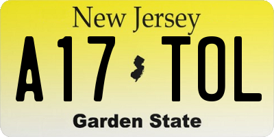 NJ license plate A17TOL