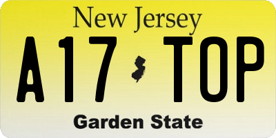 NJ license plate A17TOP