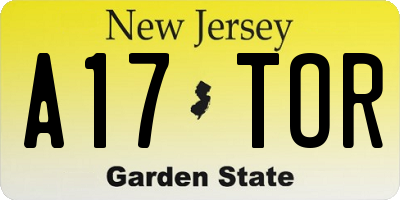 NJ license plate A17TOR