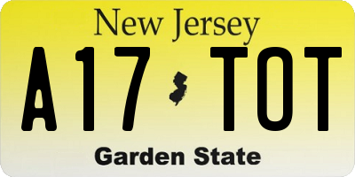 NJ license plate A17TOT