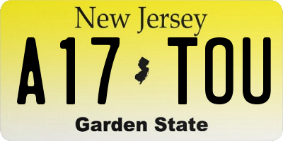 NJ license plate A17TOU
