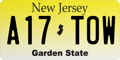 NJ license plate A17TOW