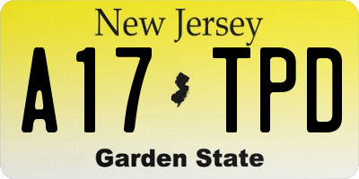 NJ license plate A17TPD