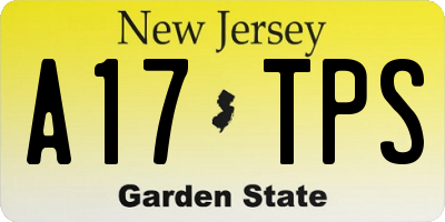 NJ license plate A17TPS