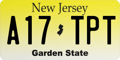 NJ license plate A17TPT