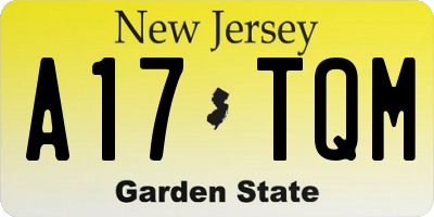 NJ license plate A17TQM