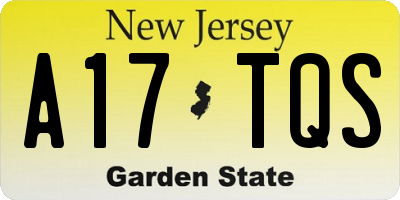 NJ license plate A17TQS