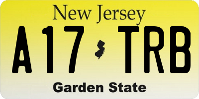 NJ license plate A17TRB