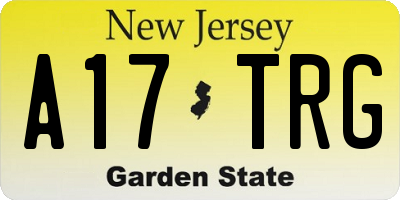 NJ license plate A17TRG