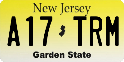 NJ license plate A17TRM