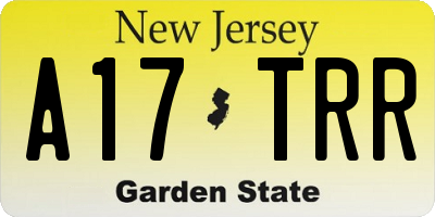 NJ license plate A17TRR