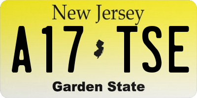 NJ license plate A17TSE