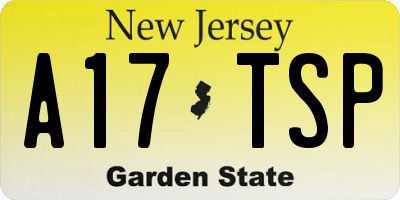 NJ license plate A17TSP