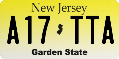 NJ license plate A17TTA