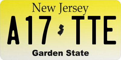 NJ license plate A17TTE