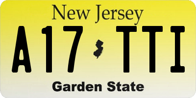 NJ license plate A17TTI