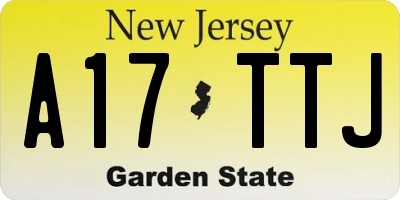 NJ license plate A17TTJ