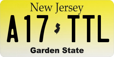 NJ license plate A17TTL