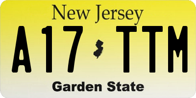 NJ license plate A17TTM
