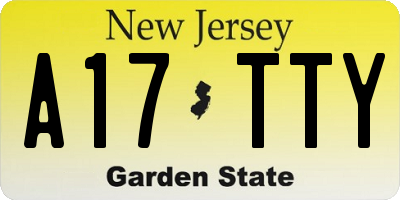 NJ license plate A17TTY