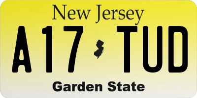 NJ license plate A17TUD