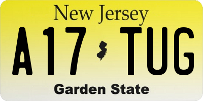NJ license plate A17TUG