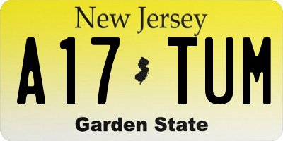 NJ license plate A17TUM
