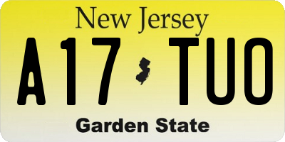 NJ license plate A17TUO