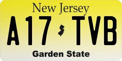 NJ license plate A17TVB