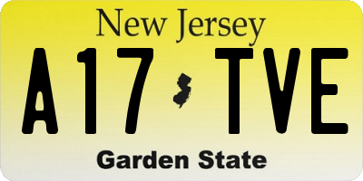 NJ license plate A17TVE