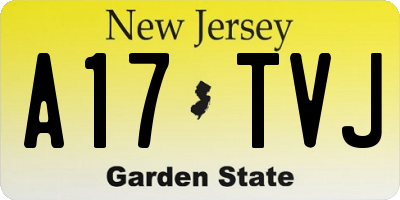 NJ license plate A17TVJ