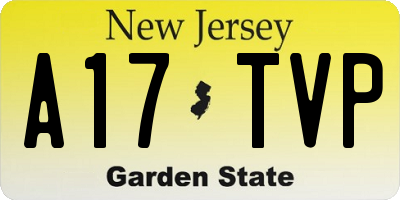 NJ license plate A17TVP