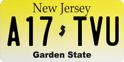 NJ license plate A17TVU