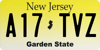 NJ license plate A17TVZ