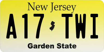 NJ license plate A17TWI