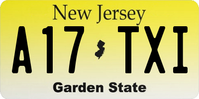NJ license plate A17TXI