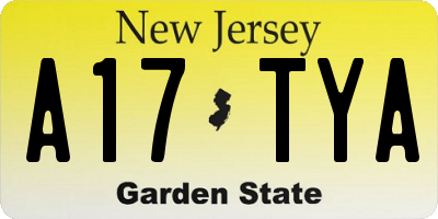 NJ license plate A17TYA
