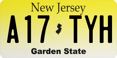 NJ license plate A17TYH